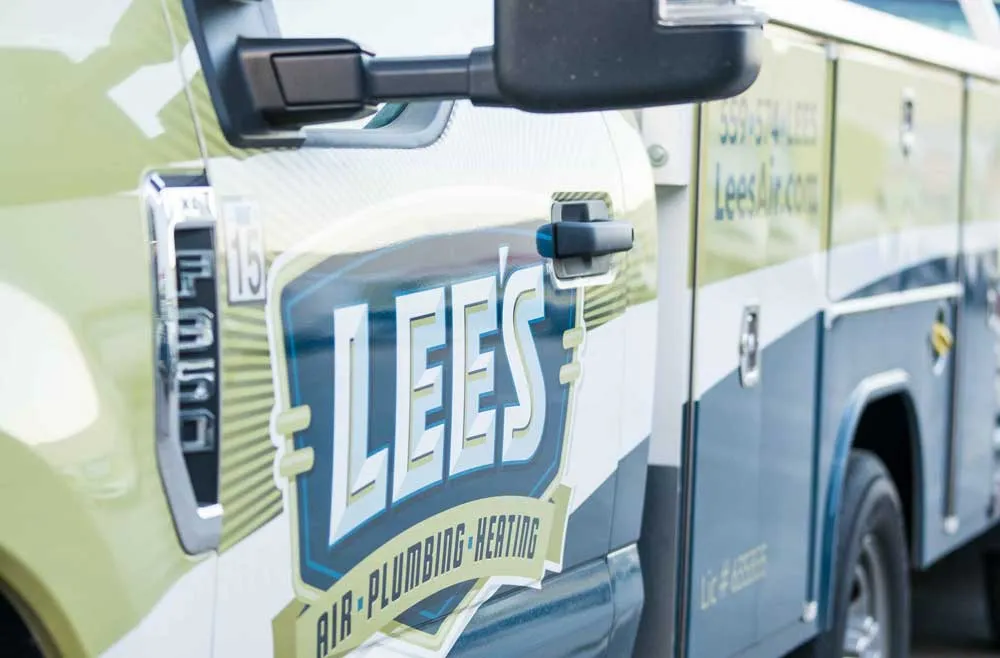 Lee's plumbing service truck