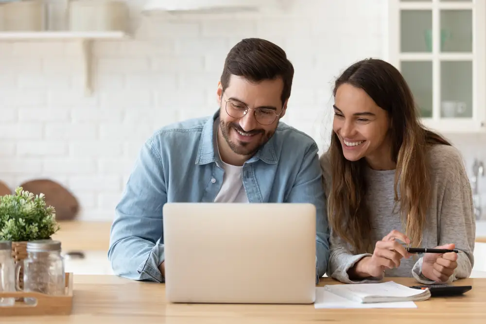 Homeowners reviewing financing options